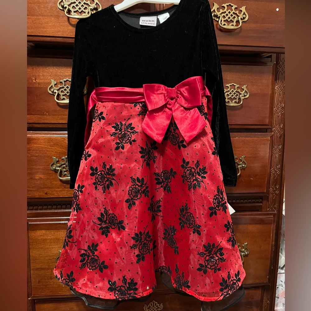 Blueberi Black & Red Holiday Dress